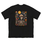 Skull sectionの満月とドクロ ビッグシルエットTシャツ