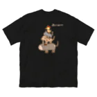 Siderunの館 B2の【バックプリント】画伯チックなブレーメンの音楽隊 Big T-Shirt