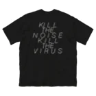 よしのkill the noise kill the virus ビッグシルエットTシャツ