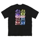 (●´ω｀●pハルコqのSAVES THE WORLD ビッグシルエットTシャツ