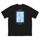 FALLASLEEPのunreal . / black Big T-Shirt