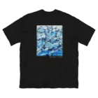 odebu_chan_dayoのNavy flowers ビッグシルエットTシャツ