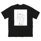 こまピペのdigital_5 black only ビッグシルエットTシャツ