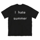 ピンクうさぎのI hate summer ビッグシルエットTシャツ