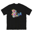 miritakaの時間の花と蝶 ビッグシルエットTシャツ