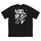 %PHZAKEのPHZAKE（ふざけ） / バルーン白黒 ビッグシルエットTシャツ