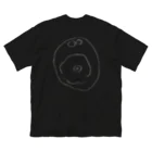 PARENT and CHILDの【👶】BIG SIZE 目から毛くん(アウトライン白) Big T-Shirt