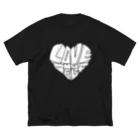 uzu's hima tsubushiのLOVE my SELF (bk) ビッグシルエットTシャツ