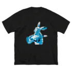 AngelRabbitsのジャックウサギのギター ビッグシルエットTシャツ