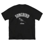 JOE NAKAMURA'S SHOPのSONG BIRD　白文字 ビッグシルエットTシャツ