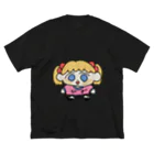 おいらマンモスの(暗めの色用)ひざちゃんてーしゃつ ビッグシルエットTシャツ