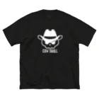 QUQU_WORKSのCOW SKULL テンガロンハットドクロ ホワイト Big T-Shirt