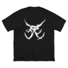 Hachijuhachiの死　DEATH METAL LOGO WHITE ビッグシルエットTシャツ