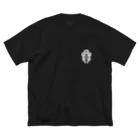 sting sting.410410のsting sting.Flame Cross logo(WH) ビッグシルエットTシャツ