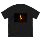 shibikiの炎 ビッグシルエットTシャツ