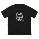 inunokoeのフレンチブルドッグ　THE FACE DOG（黒系） ビッグシルエットTシャツ