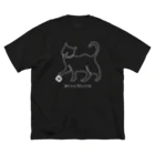 ＠meiliecat🐈original goodsの#にゃんすたぐらむ🐾WH  Big T-Shirt