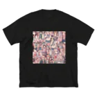 mcbling's roomのfluffy pink girls world ビッグシルエットTシャツ