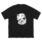 grau und mattのCats And Skulls White ビッグシルエットTシャツ