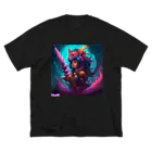 AI.comのAIびじょモンアート ビッグシルエットTシャツ