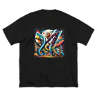 のんびりアート工房のストリートアート Big T-Shirt