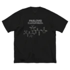 DRIPPEDのPAXLOVID C23H32F3N5O4-パキロビッド-(Nirmatrelvir-ニルマトレルビル-)白ロゴ Big T-Shirt