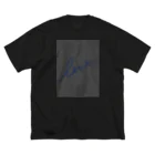 rilybiiのCharcoalgray ✖️ Blue Logoart ビッグシルエットTシャツ