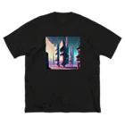 のんびりアート工房のサイバーパンク都市 Big T-Shirt