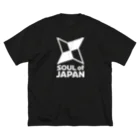 QUQU_WORKSのソウルオブジャパン 折り紙の手裏剣デザイン 大和魂 日本 ホワイト Big T-Shirt