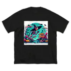 かるるんショップの骸骨紳士シリーズ　雨ニモマケズ、風ニモマケズ Big T-Shirt