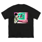 Mameshi8のマメ柴チルちゃん　レトロゲーム ビッグシルエットTシャツ