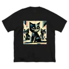 スタイル112の黒猫　キュビズム01 Big T-Shirt