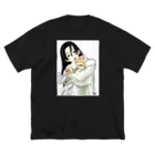 HermannStrasseのフトアゴと女の子 ビッグシルエットTシャツ