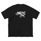 ChainChain SUZURI店のChainバグTシャツA（白プリント） Big T-Shirt