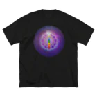 💖宇宙整体♪🌈♪こころからだチャンネル♪💖の宇宙曼荼羅cakraバランスレインボー ビッグシルエットTシャツ