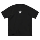 DRIPPEDのBLACK STAR REVIVAL-GTO STAR リバイバル-(白星・ワンスター)白バージョンTシャツ Big T-Shirt