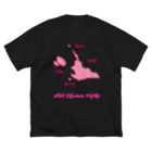 ハロー! オキナワの宮古島地図　ピンク [Hello!Okinawa]  Big T-Shirt