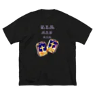 うちゅうじんのおみせのR.I.P./黒 ビッグシルエットTシャツ