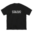 CRAZUS物販スペースのCRAZUS ホワイトロゴT Big ビッグシルエットTシャツ