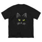 渡邊野乃香のお店の黒猫ジジ　全面 ビッグシルエットTシャツ