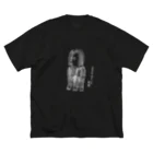 kikusuiのアマビエ様グッズ 黒ver. ビッグシルエットTシャツ