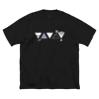 冬野ミネ👾のMEERR△FlowerBaseW ビッグシルエットTシャツ