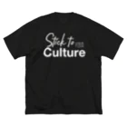 Stick To Your CultureのSTYC WHITE logo ビッグシルエットTシャツ