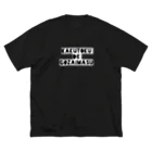 hacchannelの黒い『獲得でございますTシャツ』 ビッグシルエットTシャツ