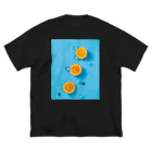 public domainのオレンジ ビッグシルエットTシャツ