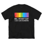 NOBODY754のRainbow (On Dark) ビッグシルエットTシャツ