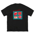 かじたのスーパーマーケット：肉（フロントVer） ビッグシルエットTシャツ