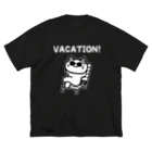  とろろんのねこさん(バカンス黒) Big T-Shirt