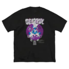 KOAKKUMAandAKKUMAのDESTROY purple ビッグシルエットTシャツ