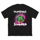 ぶらんこのおみせの毛玉くん緑 ビッグシルエットTシャツ